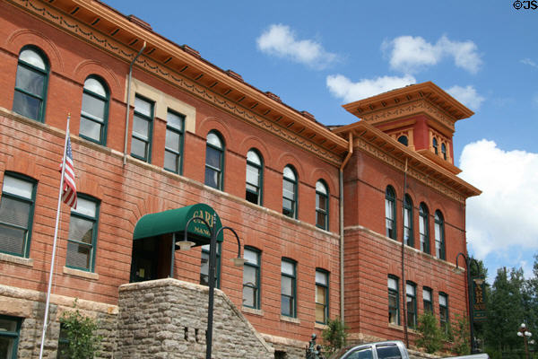 Cripple Creek High School (378 E Carr Ave.) now Carr Manor Hotel. Cripple Creek, CO.