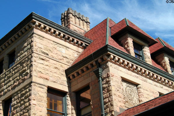 Facade details of Rosemount House Museum. Pueblo, CO.
