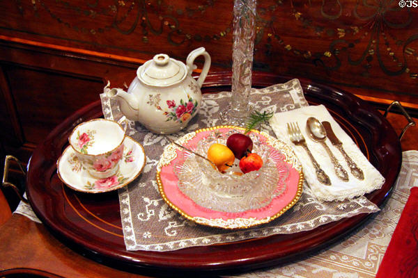 Breakfast tray at Rosemount House Museum. Pueblo, CO.