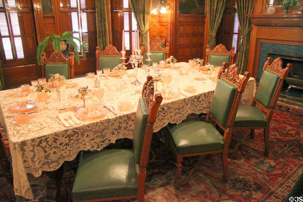 Dining room at Rosemount House Museum. Pueblo, CO.