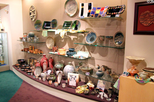 Pottery in gift shop at Sangre de Cristo Arts Museum. Pueblo, CO.