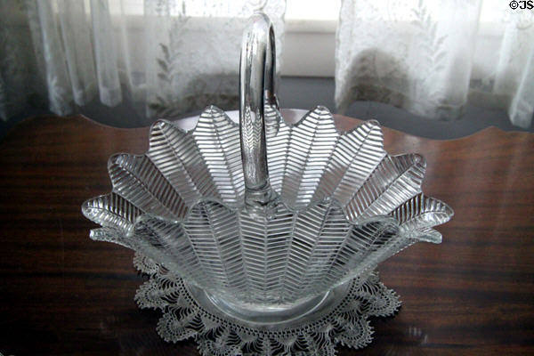 Glass basket at Baca Adobe House. Trinidad, CO.