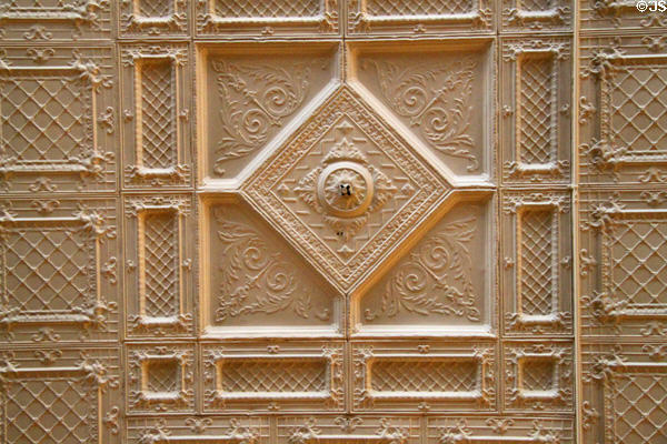 Tin ceiling in A.R. Mitchell Museum of Western Art. Trinidad, CO.