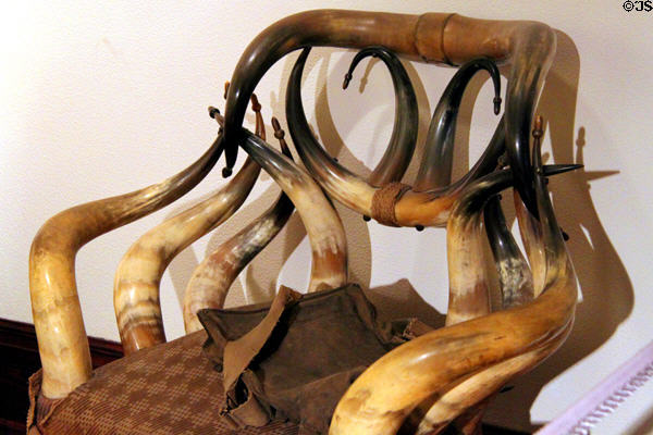 Cattle horn chair at A.R. Mitchell Museum of Western Art. Trinidad, CO.