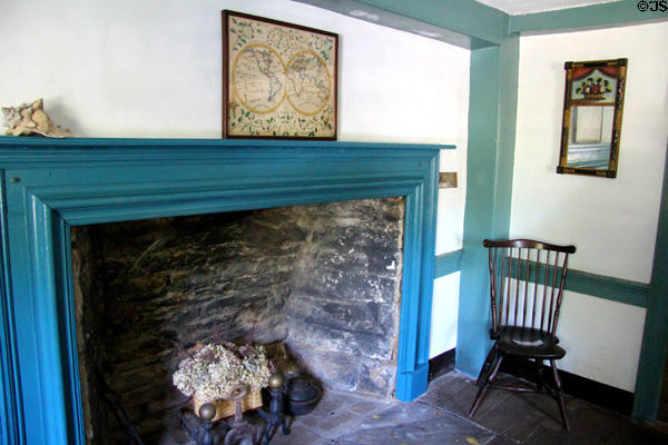 Fireplace at Thomas Griswold House. Guilford, CT.