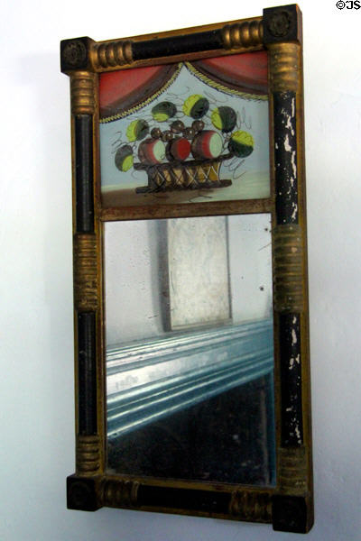 Looking glass mirror at Thomas Griswold House. Guilford, CT.