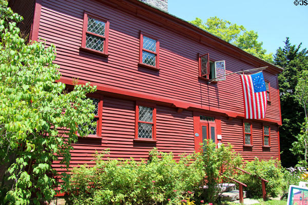 Hyland House (c1690) (84 Boston St.). Guilford, CT. Style: Colonial Saltbox.
