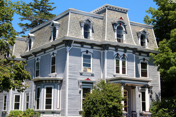 Elisha Chapman Bishop House (1874) , 122 Broad St. Guilford, CT. Style: Second Empire. Architect: Henry Austin.