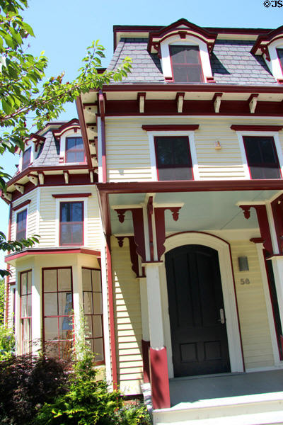 Alfred G. Hull House (1849 & c1860) (58 Boston St.). Guilford, CT. Style: Italianate & Second Empire.