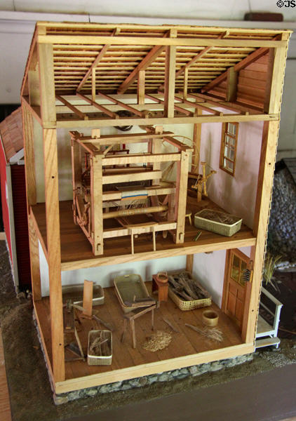 Village model at Medad Stone Tavern Museum. Guilford, CT.