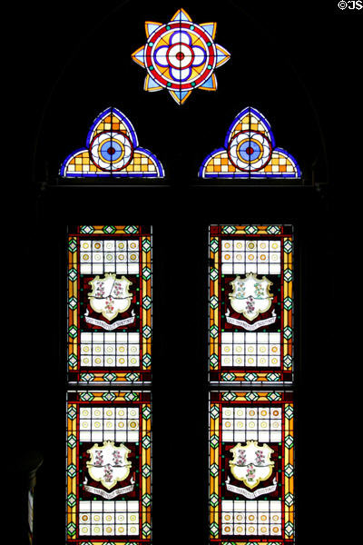 Stained glass of Connecticut State Capitol. Hartford, CT.