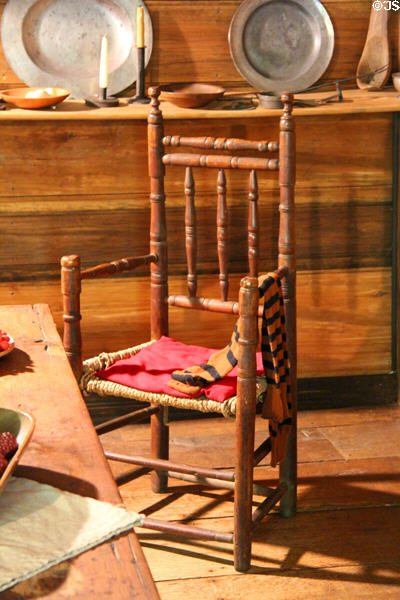 Turned early American Great Chair (c1685) at Stanley-Whitman House. Farmington, CT.