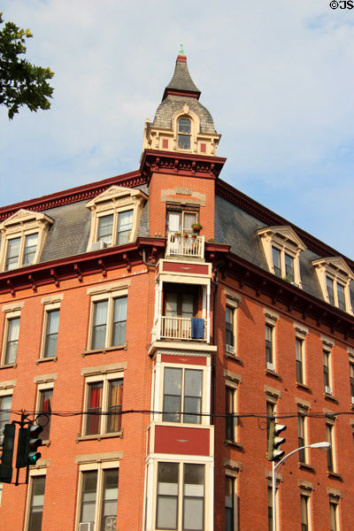 Hotel Capitol (1875) (391 Main St.) with Victorian Gothic & Second Empire styles. Hartford, CT.