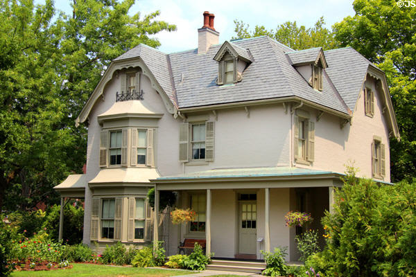 Harriet Beecher Stowe House (77 Forest St.) where author (1811-96) of Uncle Tom's Cabin's (1851-2) resided (1873-96). Hartford, CT.