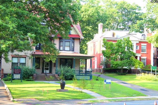 Hartford Children's Theater building (360 Farmington Ave.) & former mansions opposite Mark Twain / Harriet Beecher Stowe complex. Hartford, CT.