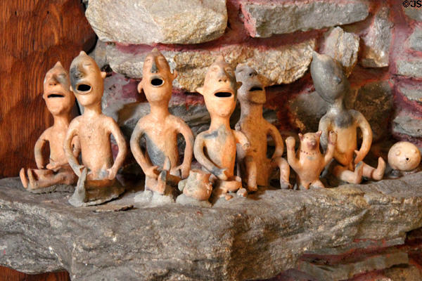 Ceramic figures at Gillette Castle State Park. East Haddam, CT.