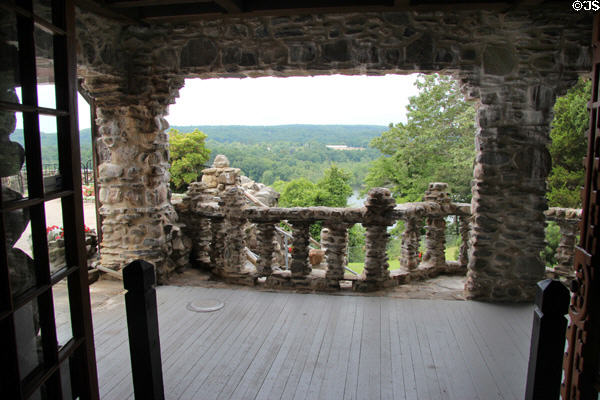 Living room view at Gillette Castle State Park. East Haddam, CT.