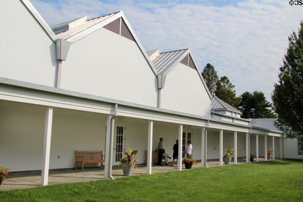 Veranda of new gallery at Florence Griswold Museum. Old Lyme, CT.