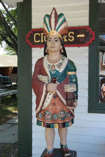 Carved cigar store Indian at Mystic Seaport. Mystic, CT.