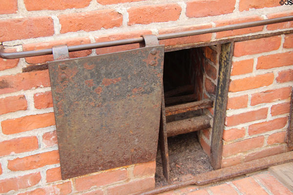 Charles W. Morgan on deck furnace for blubber rendering at Mystic Seaport. Mystic, CT.