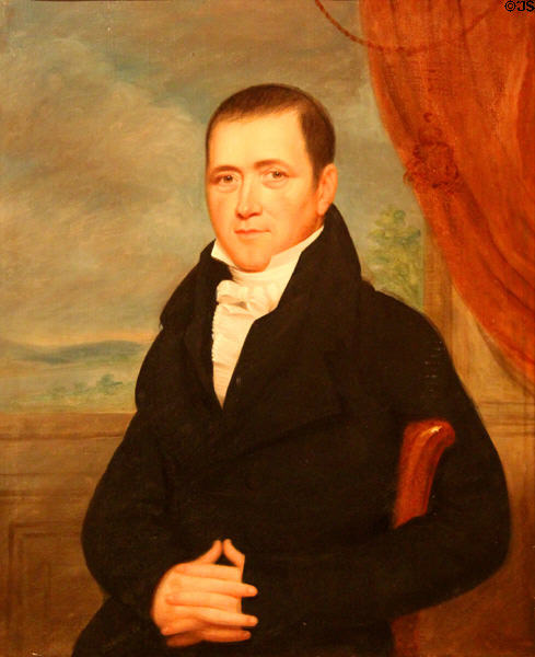 Portrait of Elkanah Doolittle (c1815-25) by James Herring of New York City at Mattatuck Museum. Waterbury, CT.