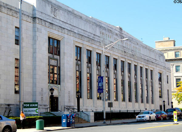 U.S. Post Office (1931) (Grand St.). Waterbury, CT. Style: Art Deco. Architect: George Totten.