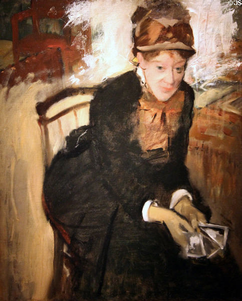 Mary Cassatt portrait (c1880-4) by Edgar Degas at National Portrait Gallery. Washington, DC.