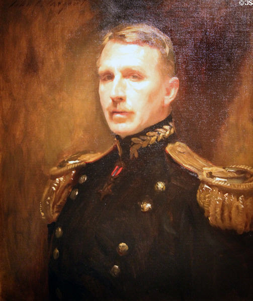 Leonard Wood, Spanish-American War Rough Rider portrait (1903) by John Singer Sargent at National Portrait Gallery. Washington, DC.