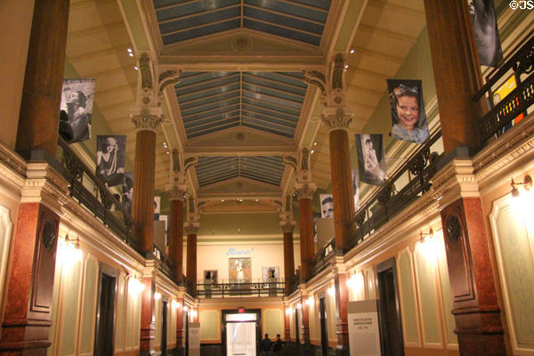 Gallery off Great Hall of former U.S. Patent Office building now Smithsonian American Art Museum & National Portrait Gallery. Washington, DC.