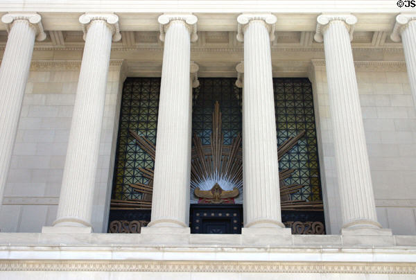 Bronze doors of Temple of the Scottish Rite. Washington, DC.
