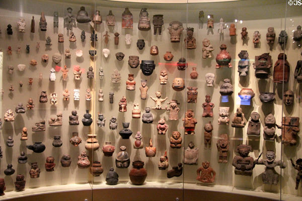 Collection of Latin American native ceramics at National Museum of the American Indian. Washington, DC.