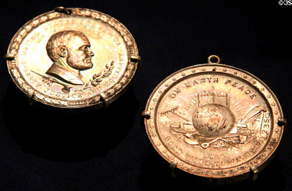 Ulysses Simpson Grant peace medal (1871) at National Museum of the American Indian. Washington, DC.