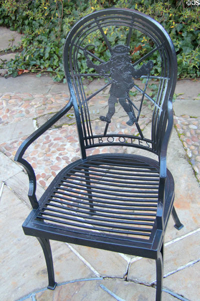 Bootes constellation Garden chair in Star Garden at Dumbarton Oaks. Washington, DC.