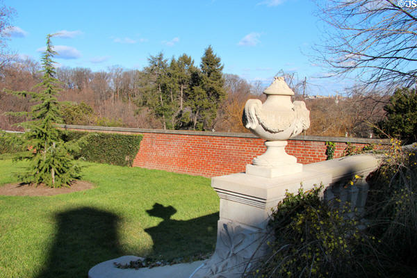 Garden walls & forests at Dumbarton Oaks. Washington, DC.