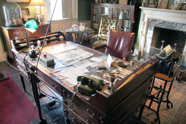 Partners desk (c1900) by Cohen & Co. at Tudor Place. Washington, DC.