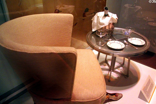 Art deco furnishing from luxury liner United States at National Museum of American History. Washington, DC.