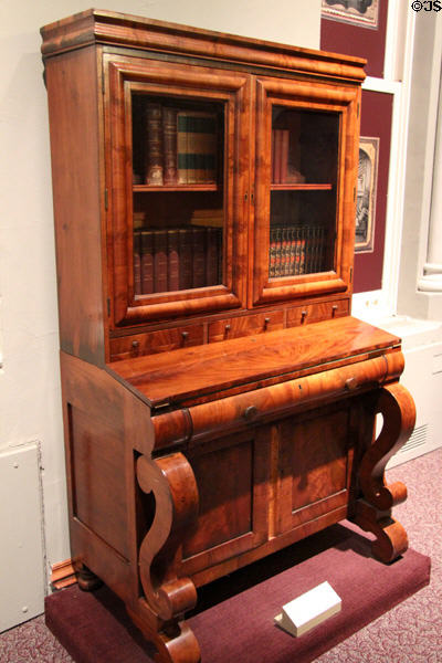 Mahogany fall front desk (c1835-40) by Donn & Co. of Washington at Smithsonian Castle. Washington, DC.