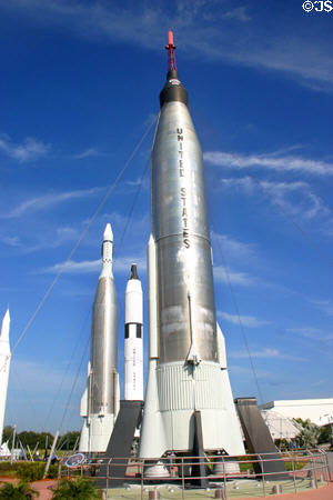 Mercury Atlas (29m, Kerosene) which carried John Glen into orbit (February 20, 1962) at Kennedy Space Center. FL.
