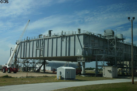 Mobile Launcher Platform on which Space shuttle is assembled & carried by crawler to Kennedy Space Center launch pads. FL.