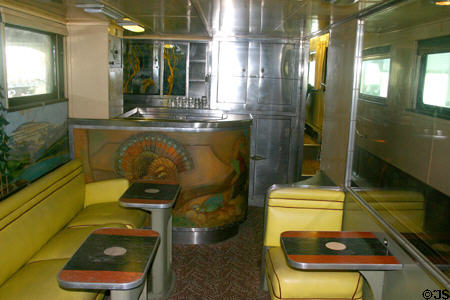 California Zephyr Silver Crescent bar & buffet at Gold Coast Railroad Museum. Miami, FL.