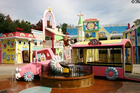 Water play area of Woody Woodpecker's Kid Zone© at Universal Studios. Orlando, FL.
