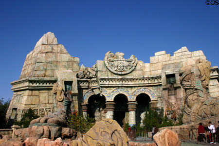Simulated ruins of Poseidon's Fury© at Islands of Adventure. Orlando, FL.