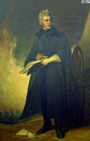 Portrait of Andrew Jackson, first Territorial Governor of Florida, copied after Thomas Sully in old State Capitol. Tallahassee, FL.
