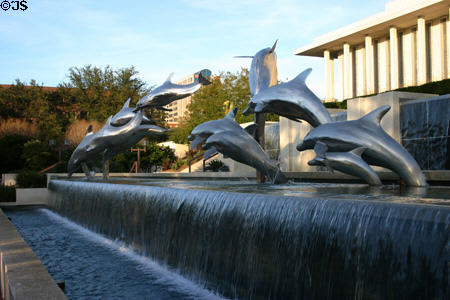 Dolphin sculpture at new State Capitol. Tallahassee, FL.