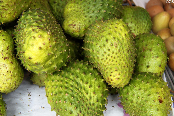 Sour-sap fruit for sale in Honolulu Chinatown. Honolulu, HI.