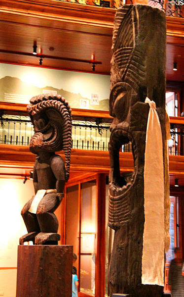 Grand Kū temple images (before 1895) at Bishop Museum. Honolulu, HI.