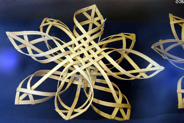 Wooden star handcrafted in South Amana. High Amana, IA.