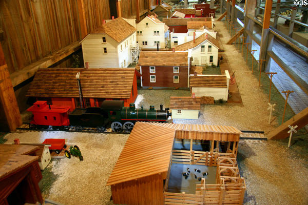 Model of 1920s Iowa town at Mini-Americana Barn Museum. South Amana, IA.