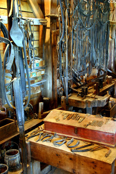 Amana harness shop used until 1900 at Communal Agricultural Museum. South Amana, IA.
