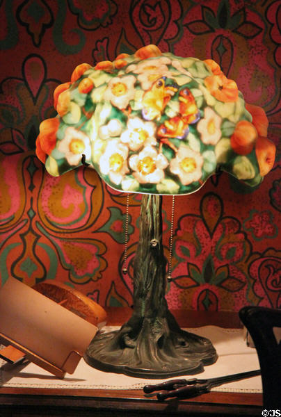 Art Nouveau lamp at Dodge House. Council Bluffs, IA.